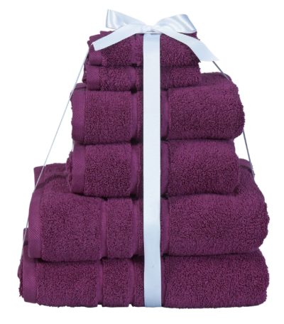HOME - Zero Twist 6 Piece - Towel Bale - Plum